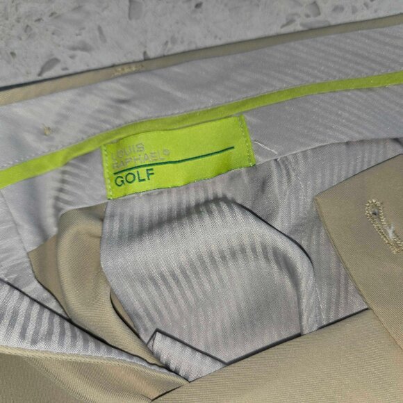 Louis Raphael GOLF Pants 32 x 30 Beige Khaki Men's - Picture 3 of 6